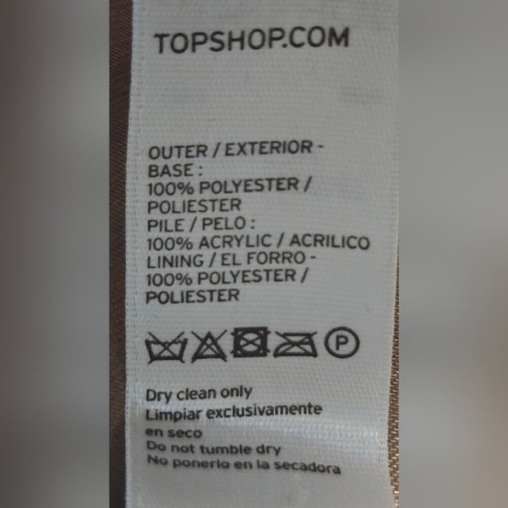 Topshop Cream Faux Fur Coat - Picture 11 of 11